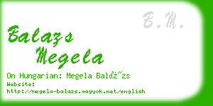 balazs megela business card